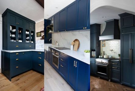 پنجاه مدل کابینت آشپزخانه با رنگ سورمه‌ای: گزینه‌های کلاسیک و مدرن برای دکوراسیون زیبا و شیک آشپزخانه