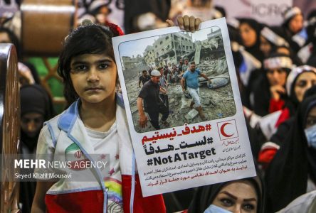 جمع‌آوری مردم اهواز به‌منظور حمایت از عدالت‌خواهان غزه