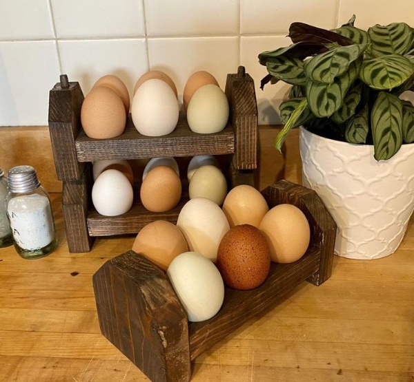 جا تخم مرغی شیک و کاربردی چوبی زیبا