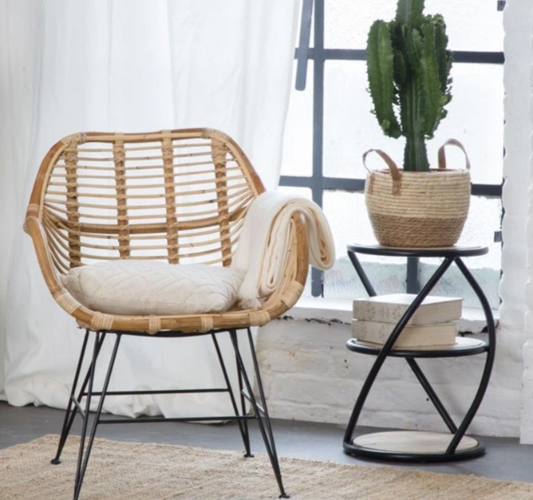صندلی چوبی مدل حصیری مینیمال زیبا