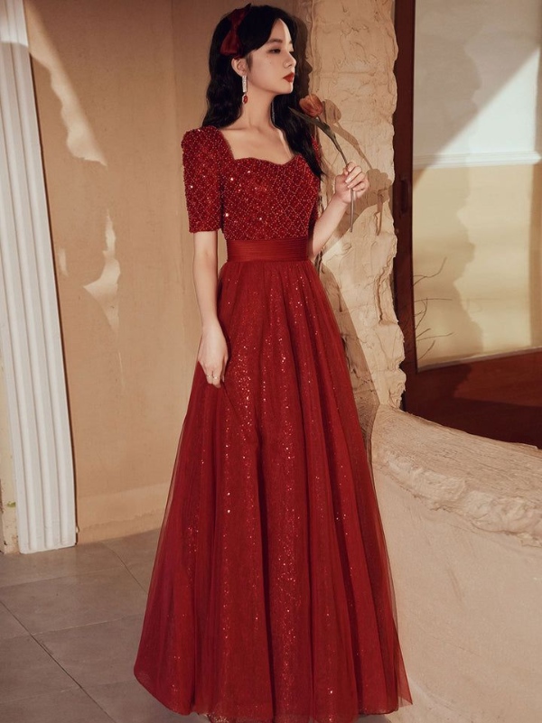 مدل لباس مجلسی حنابندان قرمز زیبا