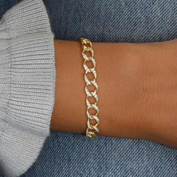 دستبند طلا مدل زنجیری زنانه زیبا