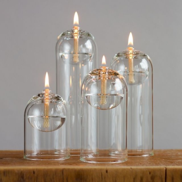 مدل جدید شمع شیشه‌ای پایه‌دار شیک و زیبا