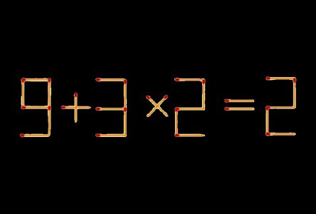 با یک حرکت تساوی ۲=۲×۳+۹ را برقرار کن، اگر خیلی هوشمند هستی!