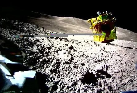 تصویری از یک لاندر ژاپنی در سطح ماه