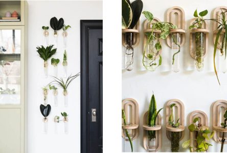 15 ایده جذاب برای نمایش بطری‌های شیشه‌ای روی دیوار با استفاده از گلدان‌های شیشه‌ای