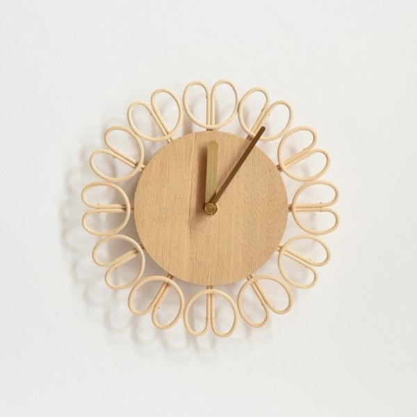 ساعت دیواری چوب بامبو جذاب زیبا