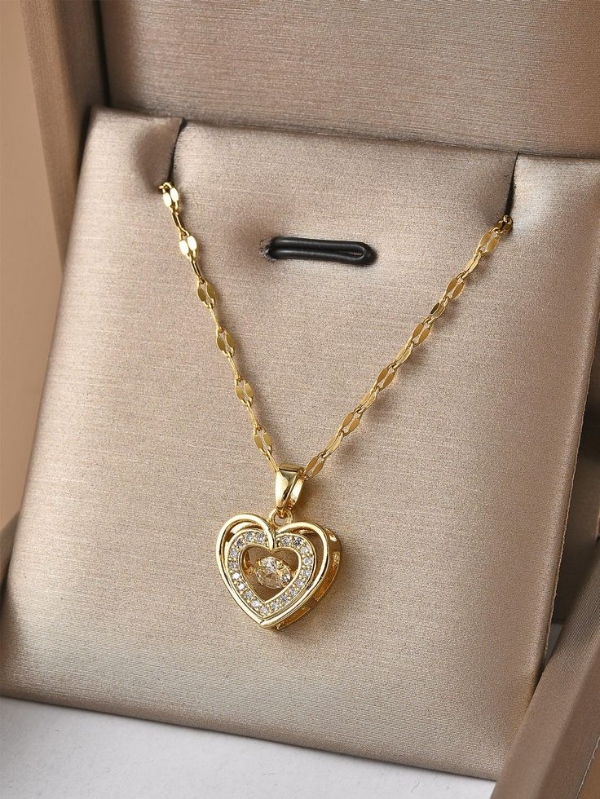 مدل گردنبند قلبی طلا برای ولنتاین زیبا