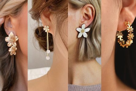 ۳۰ مدل گوشواره طلا با طرح گل برای زنانه و دخترانه | گوشواره های لاکچری و جذاب