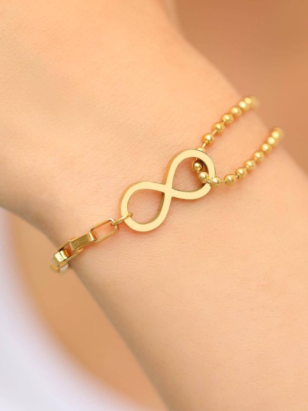 مدل جذاب دستبند طلای بی‌نهایت زیبا
