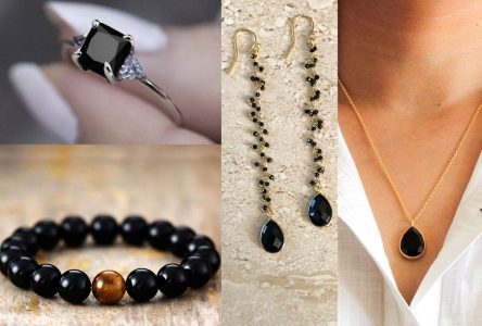 انتخاب کردن یکی از ۴۰ زیورآلات زنانه با سنگ اونیکس سیاه به عنوان جواهرات مدرن و شیک