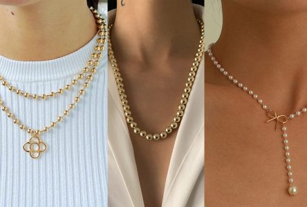 جذاب‌ترین مدل‌های گردنبند طلای مهره‌ای و توپی زنانه برای بهار