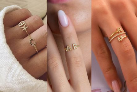 انگشترهای دو حرفی لاتین با حروف زیبا به نشان عشق من و تو