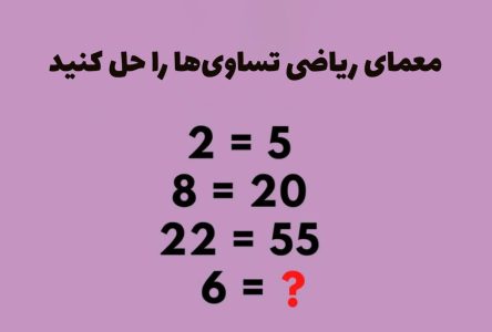 چقدر تعداد افرادی است که می توانند به جواب معمای تساوی علم اعداد ۶ برسند؟