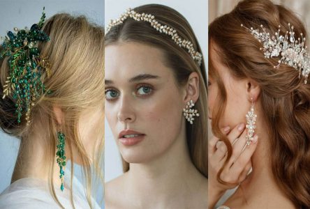 اکسسوری موی عروسی و مهمانی‌ها | ست گوشواره، تاج و گیره مو برای مراسمات خاص