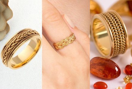 بافت طلا: ۳۳ مدل خیره کننده انگشتر زنانه | بهترین انتخاب انگشترهای بافت طلا که هیچوقت از مد نمی‌افتند